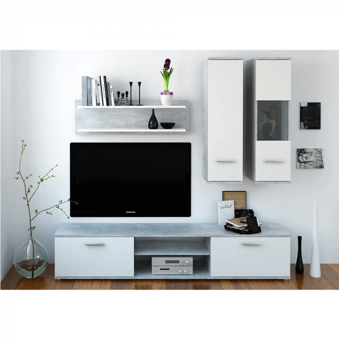 Mobilier pentru living, ciment/alb, WAW NEW [1]