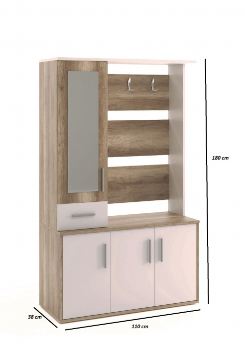 Mobilier set hol ,modern , stejar country grey , Bortis Impex [2]