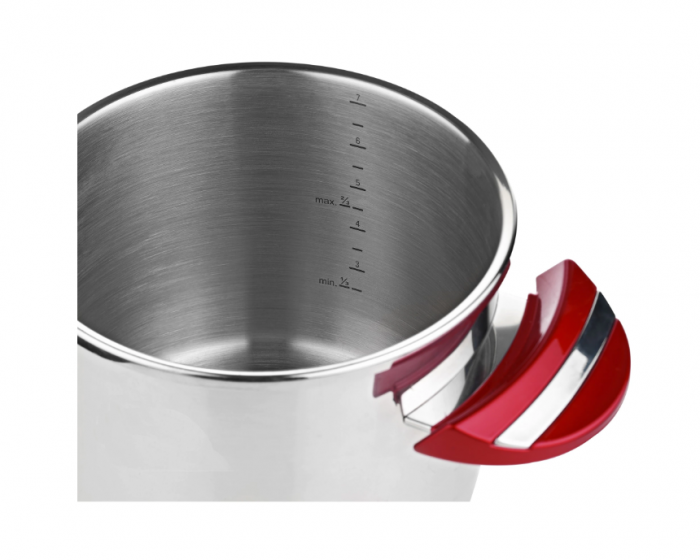 Oala sub presiune din inox Pyramis CHROMA, diametru 22cm, capacitate 8litri, fixarea capacului in orice pozitie, potrivita pentru toate tipurile de plite [2]