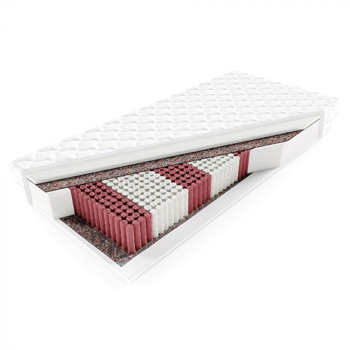 Oferta! Pat tapitat cu saltea pocket inclusa 18 cm grosime, 160x200 , stofa gri, suport saltea si saltea 18 cm grosime ,arcuri individuale cu husa detasabila [4]