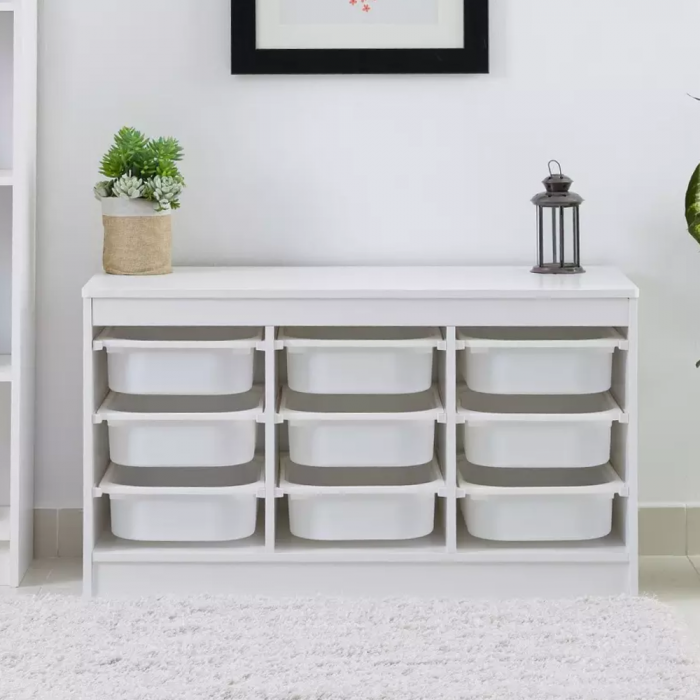 Organizator cu cutii de depozitare, alb, TRIMAL [5]
