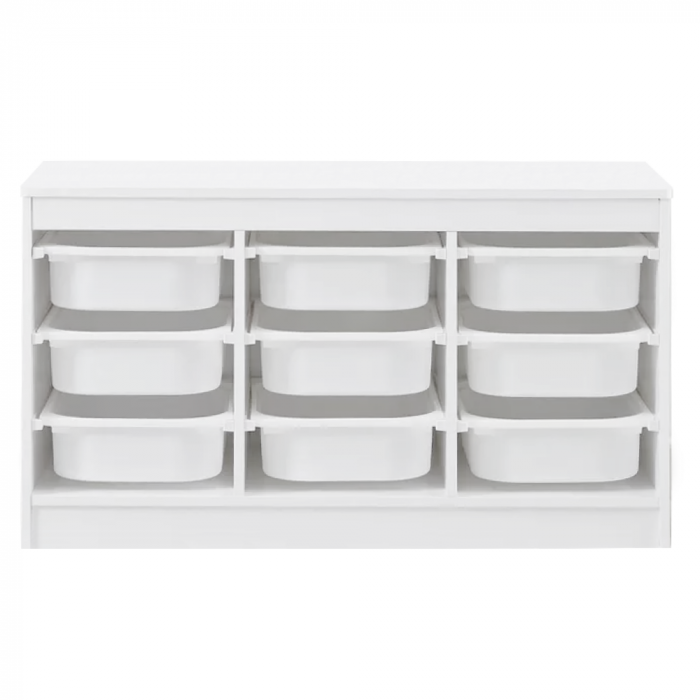 Organizator cu cutii de depozitare, alb, TRIMAL [2]