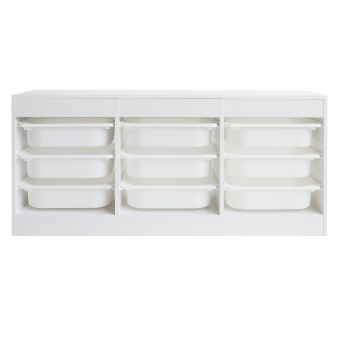 Organizator cu cutii de depozitare, alb, TRIMAL NEW [2]