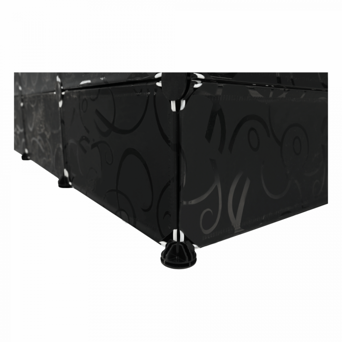 Organizator de dulap modular, negru / alb lapte, RODAN TYPE 2 [7]