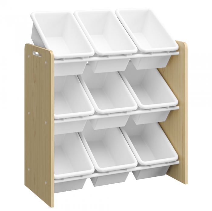 Organizator/raft pentru jucării, natural/alb, BOIS [2]