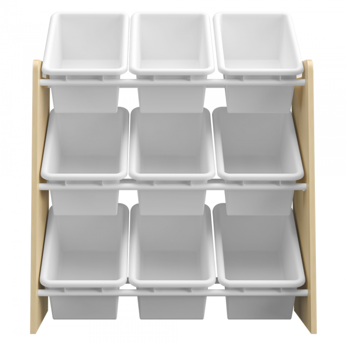 Organizator/raft pentru jucării, natural/alb, BOIS [3]