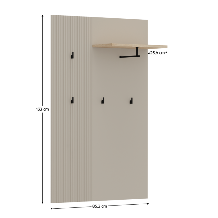 Panou de cuiere 85, gri Taupe/stejar silverjack, DOMCA [4]