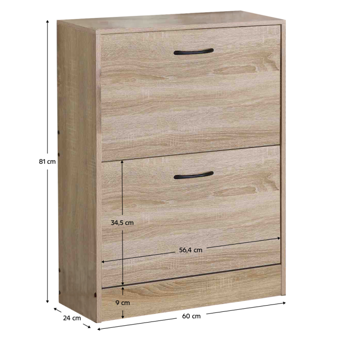 Pantofar, 2 rânduri, stejar, BOTNIX [8]