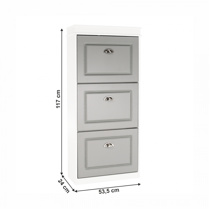 Pantofar, 3 compartimente, gri/alb, SEBER TYP 2 [10]