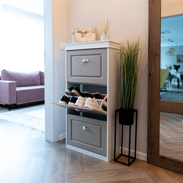 Pantofar, 3 compartimente, gri/alb, SEBER TYP 2 [4]