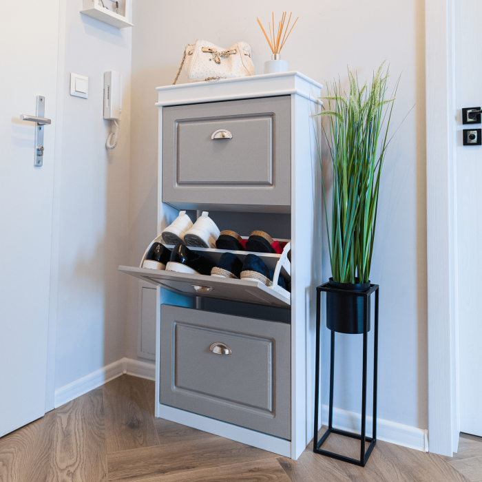 Pantofar, 3 compartimente, gri/alb, SEBER TYP 2 [2]