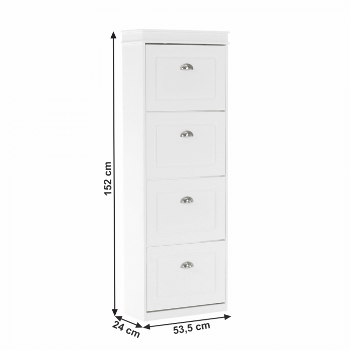 Pantofar, 4 compartimente, alb, SEBER TYP 3 [12]
