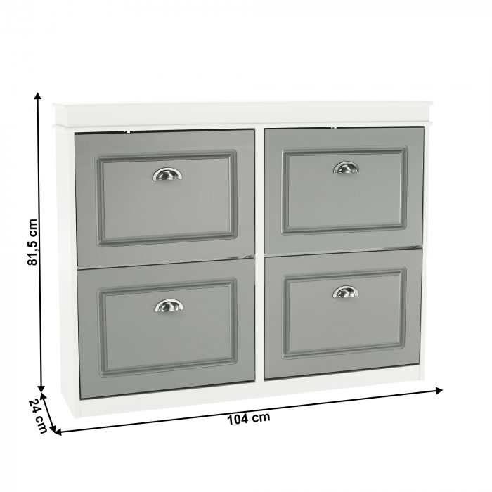Pantofar, 4 compartimente, gri/alb, SEBER TYP 5 [13]