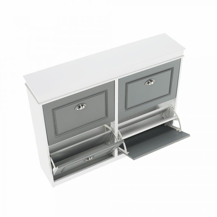 Pantofar, 4 compartimente, gri/alb, SEBER TYP 5 [2]