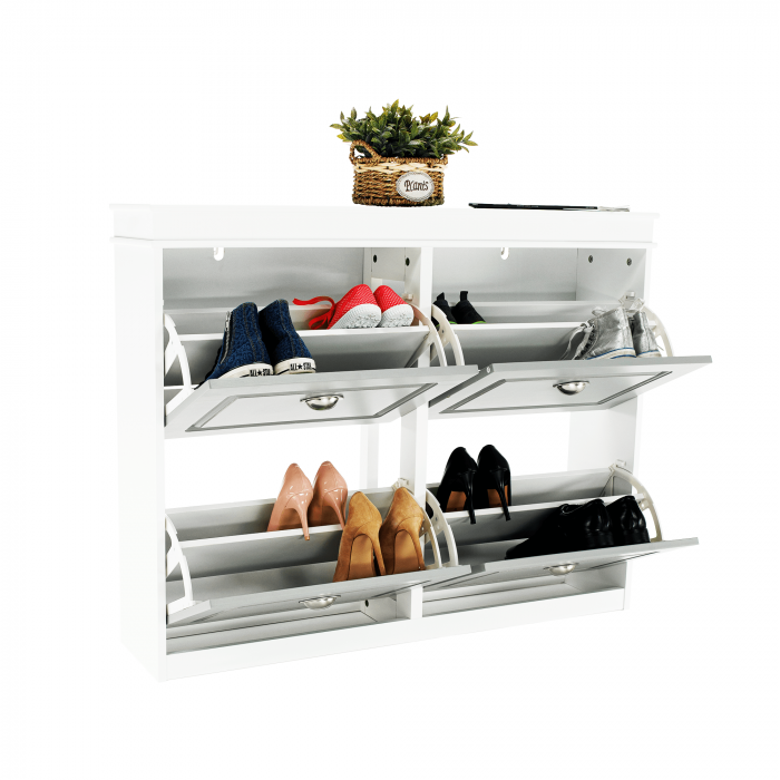 Pantofar, 4 compartimente, gri/alb, SEBER TYP 5 [8]