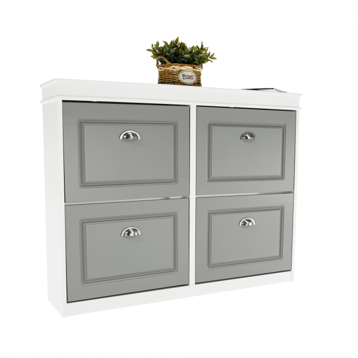 Pantofar, 4 compartimente, gri/alb, SEBER TYP 5 [9]