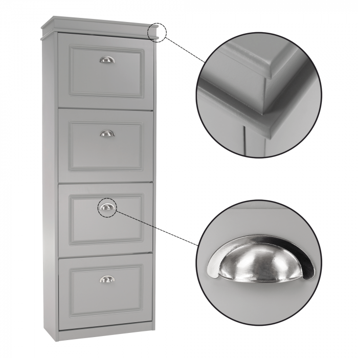 Pantofar, 4 compartimente, gri, SEBER TYP 3 [17]