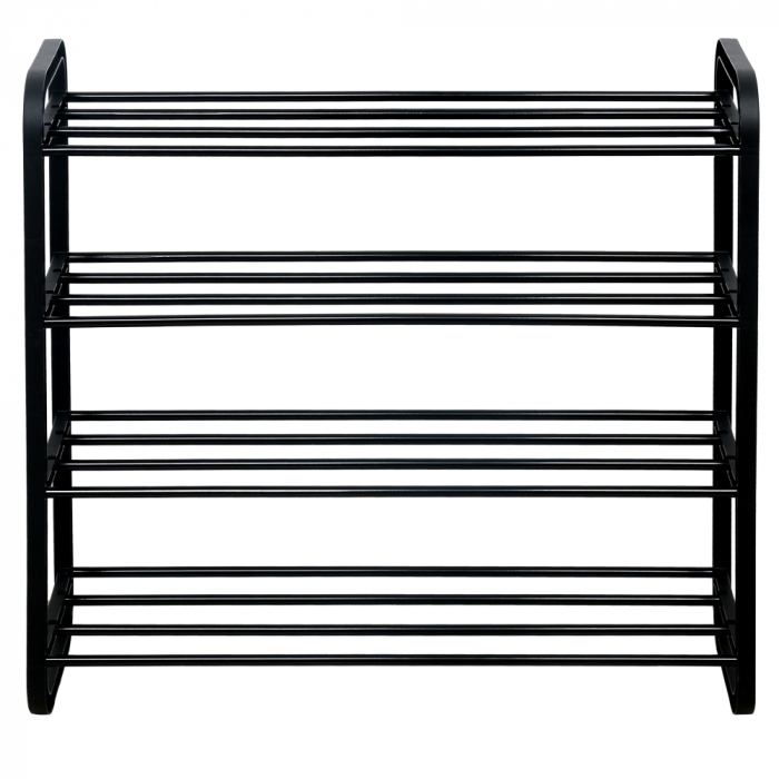 Pantofar, 4 rafturi, negru, metal/plastic [3]