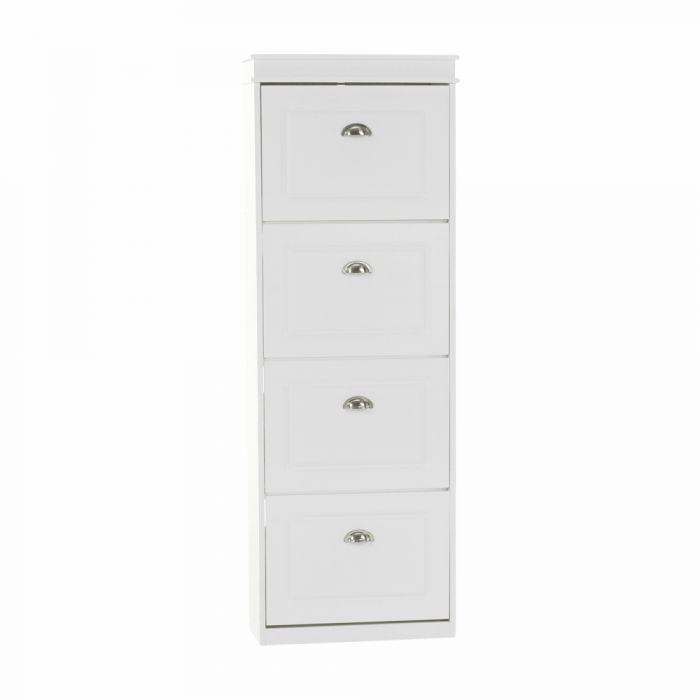 Pantofar din mdf , alb , 4 usi , suporturi duble [10]
