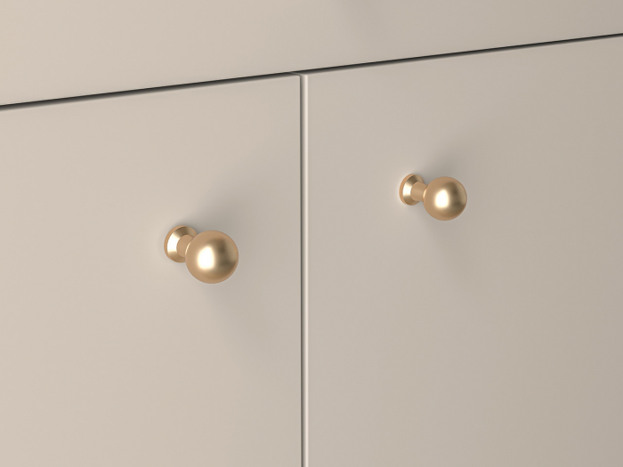 Pantofar/dulap pantofi hol, cu 2 usi  si sertar,bej crem casmir, pal+mdf casmir , 98x68x34 cm, usa mdf cu model riflaj, picioare negre, butoni auriu, Bortis [6]