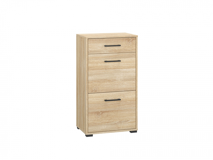 Pantofar hol /dulap pantofi/incaltaminte, 50 cm lungime x 34 cm adancime x90 cm inaltime, stejar sonoma , cu sertar si 2 usi , 4 rafturi incaltaminte, spatios, usi rabatabile, canturi abs ,Bortis [2]
