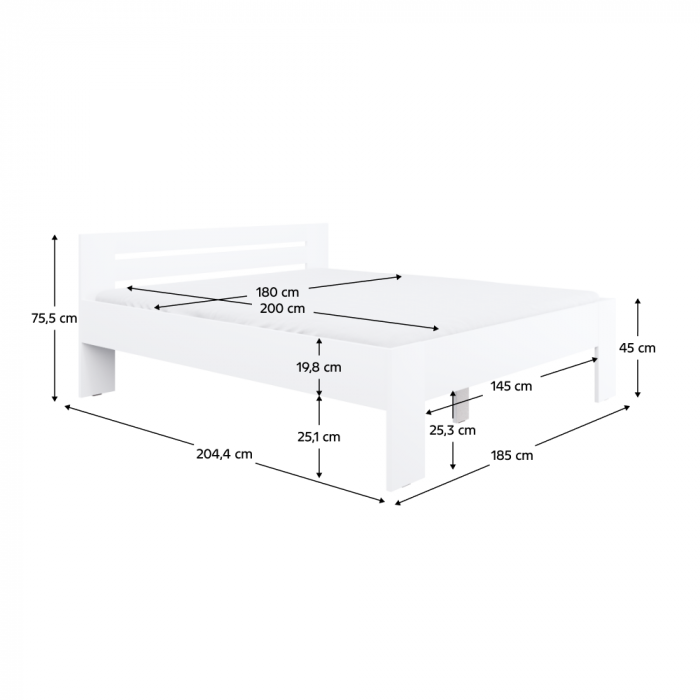 Pat, 180x200, alb, BASIS [3]