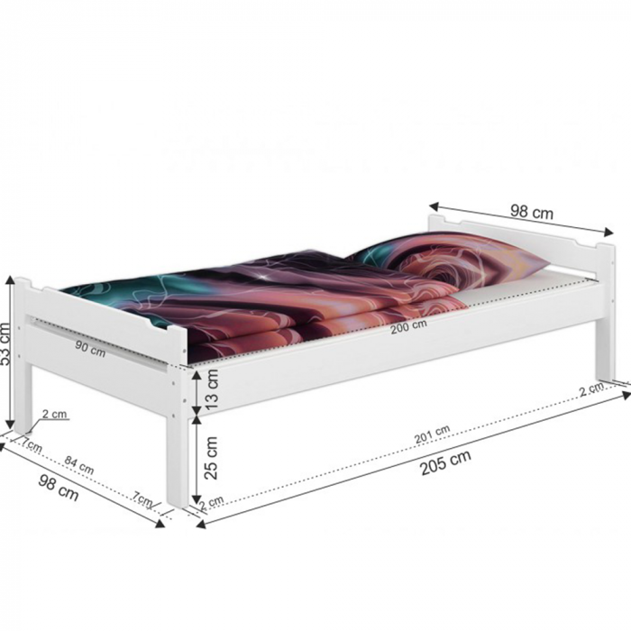 Pat, alb, 90x200, LIVIO [3]