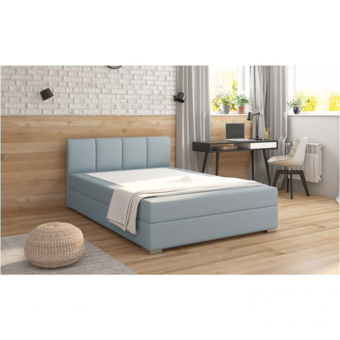 Pat boxspring 120x200, mentă, RIANA KOMFORT [4]
