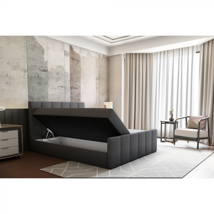Pat boxspring, 160x200, gri, STAR [4]