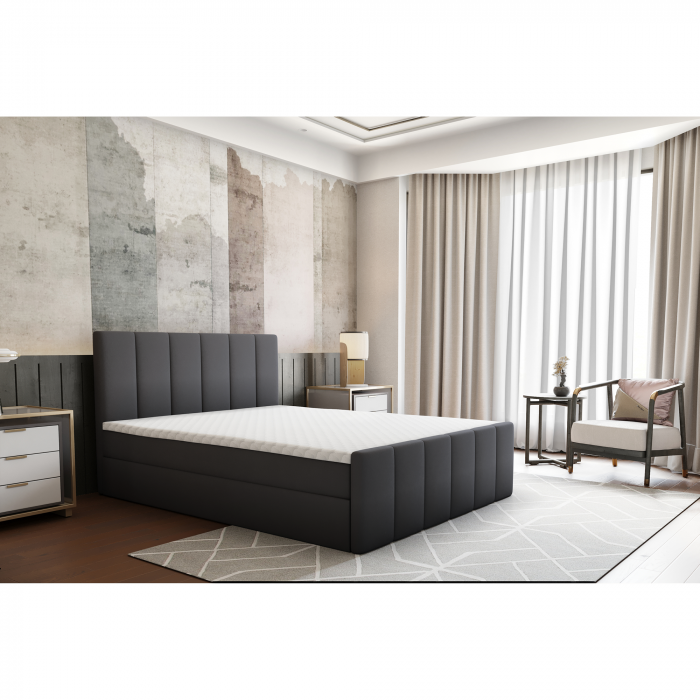 Pat boxspring, 160x200, gri, STAR [5]