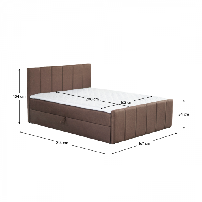 Pat boxspring, 160x200, maro, STAR [2]