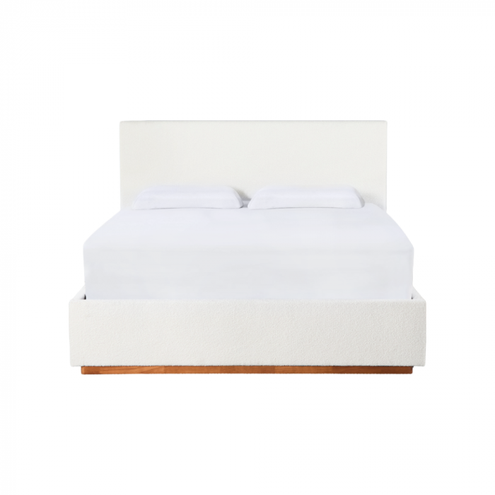 Pat cu grătar si spaţiu de depozitare 160x200, alb, NUVOLA [4]