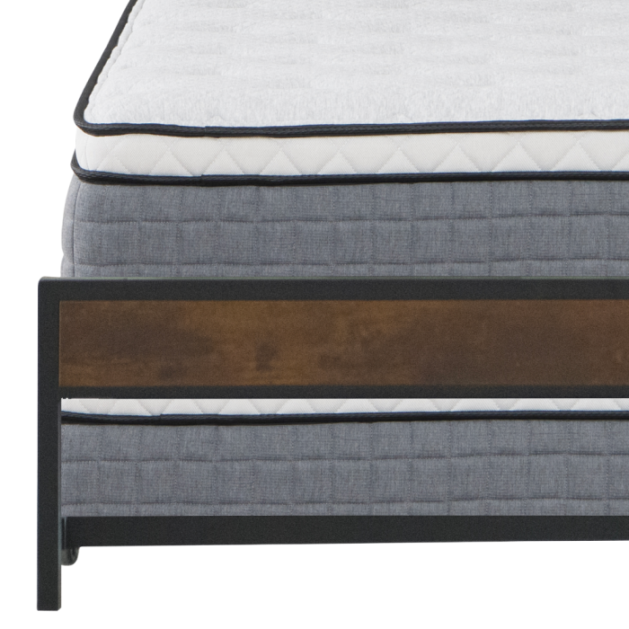 Pat cu pat cu somieră şi pat suplimentar extensibil, 140x200, negru/gri, NORDO [12]