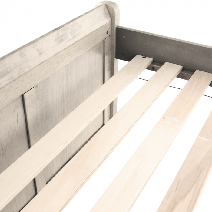 Pat cu pat suplimentar, alb antic, 90x200, ANTIKO [2]