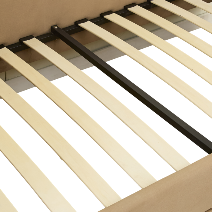 Pat cu pat suplimentar extensibil, maro, 90x200, TALNIA [7]