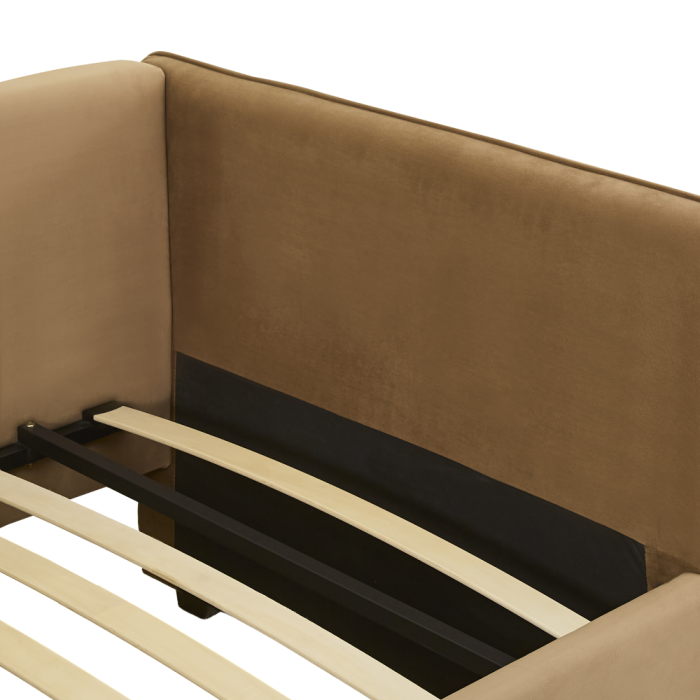 Pat cu pat suplimentar extensibil, maro, 90x200, TALNIA [8]