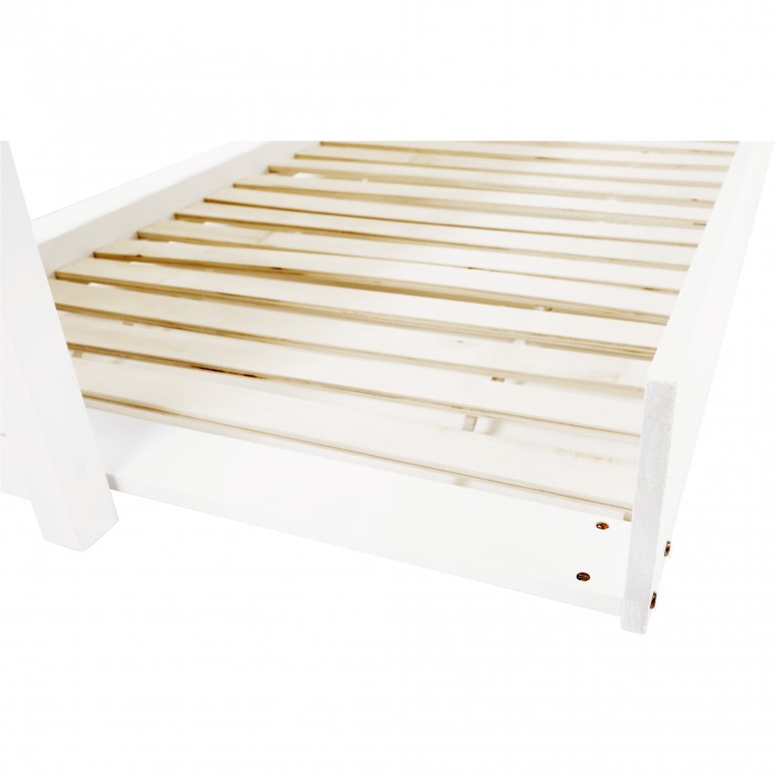 Pat cu pat suplimentar, lemn de pin, alb, 90x200, GLAMIS [7]