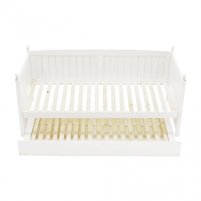 Pat cu pat suplimentar, lemn de pin, alb, 90x200, GLAMIS [12]