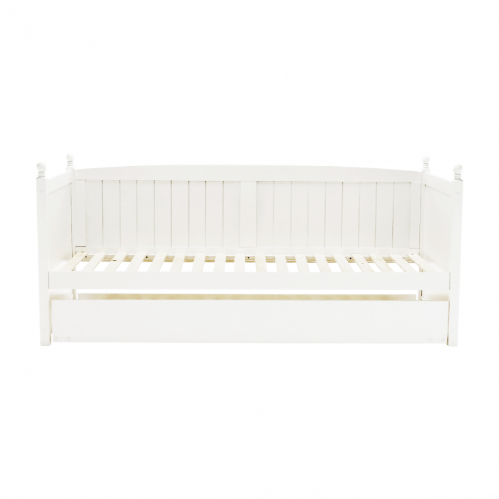 Pat cu pat suplimentar, lemn de pin, alb, 90x200, GLAMIS [18]