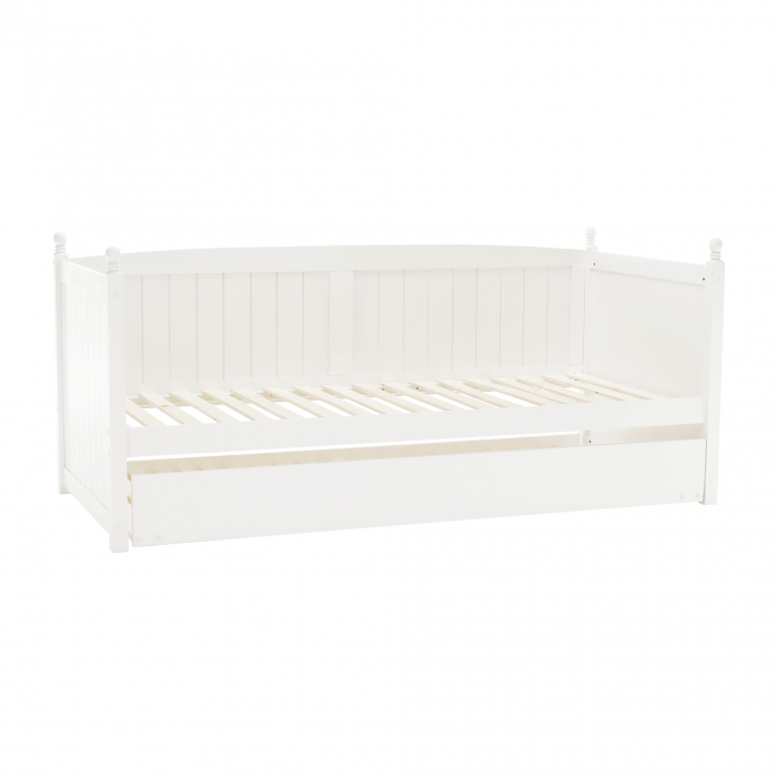 Pat cu pat suplimentar, lemn de pin, alb, 90x200, GLAMIS [9]