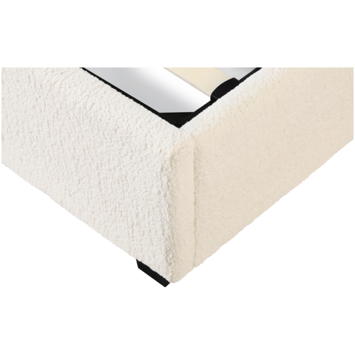 Pat cu somieră, 180x200, alb, LUNELA [6]