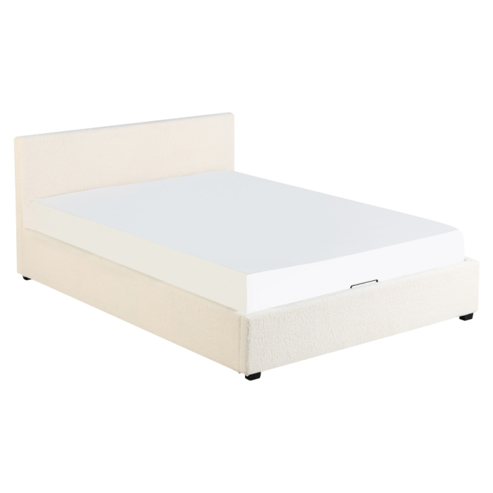 Pat cu somieră, 180x200, alb, LUNELA [3]