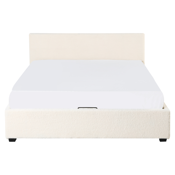 Pat cu somieră, 180x200, alb, LUNELA [4]