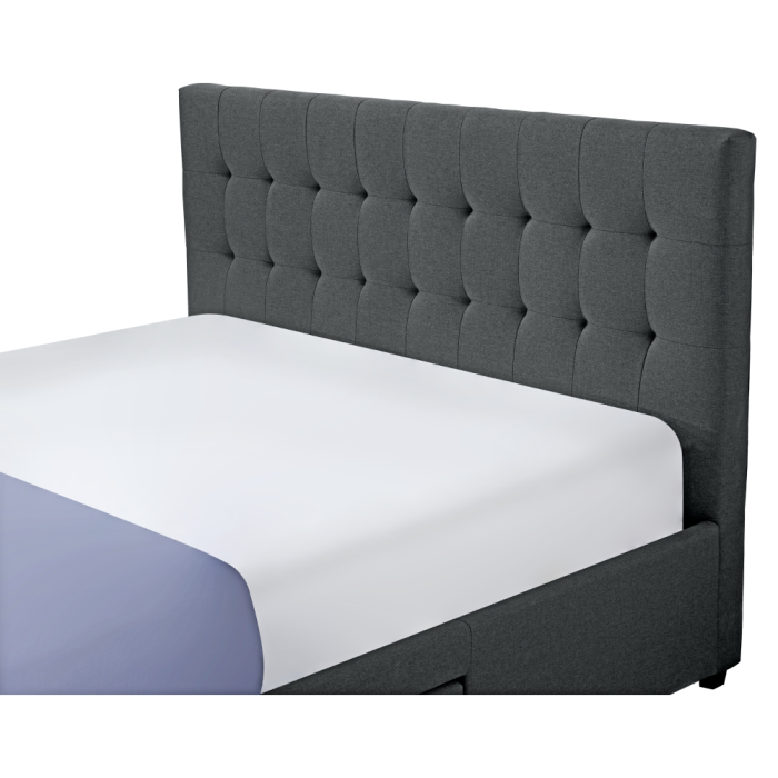 Pat cu somieră, 180x200, gri, MILARA [7]