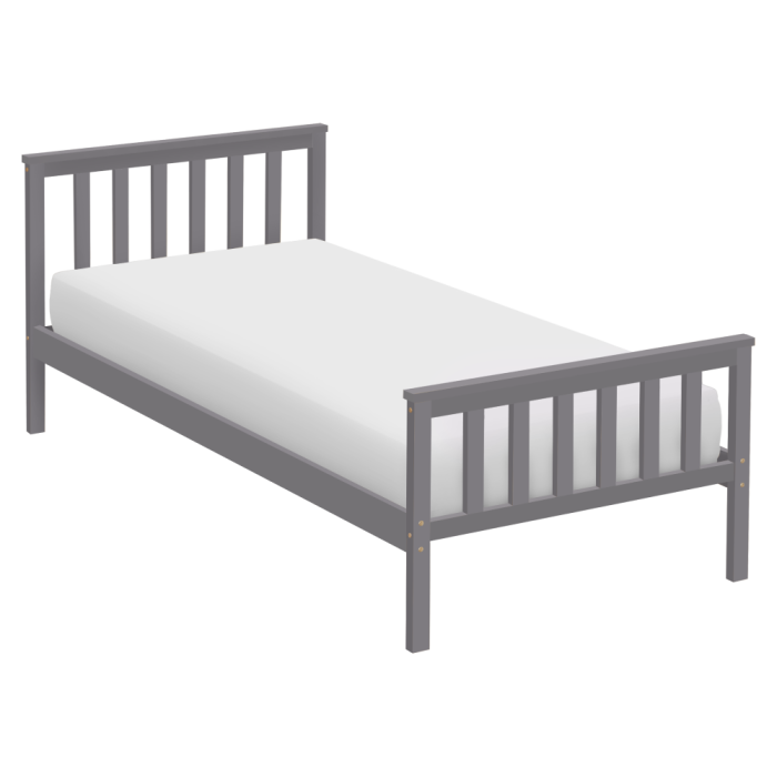 Pat cu somieră, gri, 90x200, ANATRA [3]