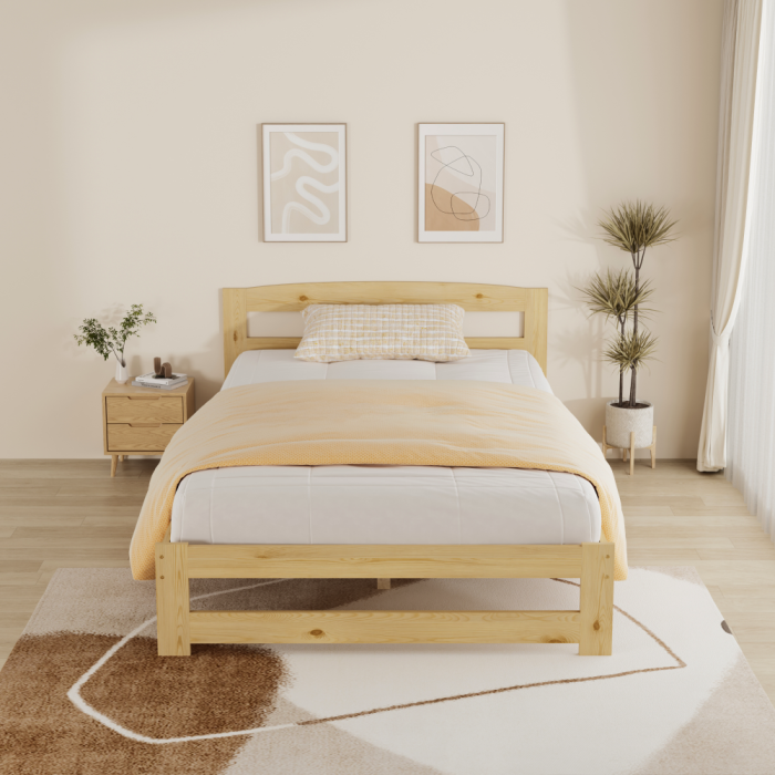 Pat cu somieră, natural, 120x200, AZRA [5]