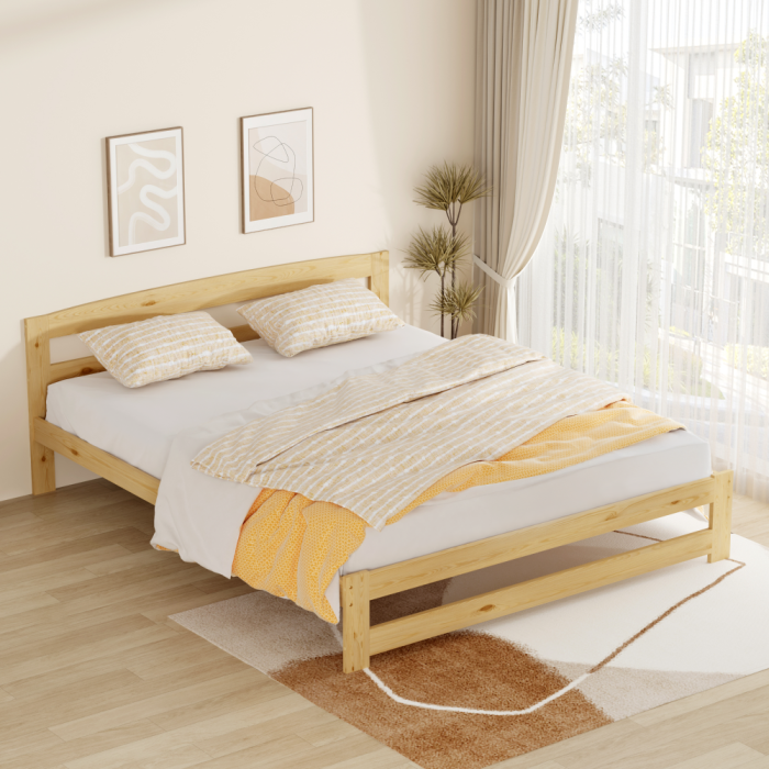 Pat cu somieră, natural, 160x200, AZRA [5]