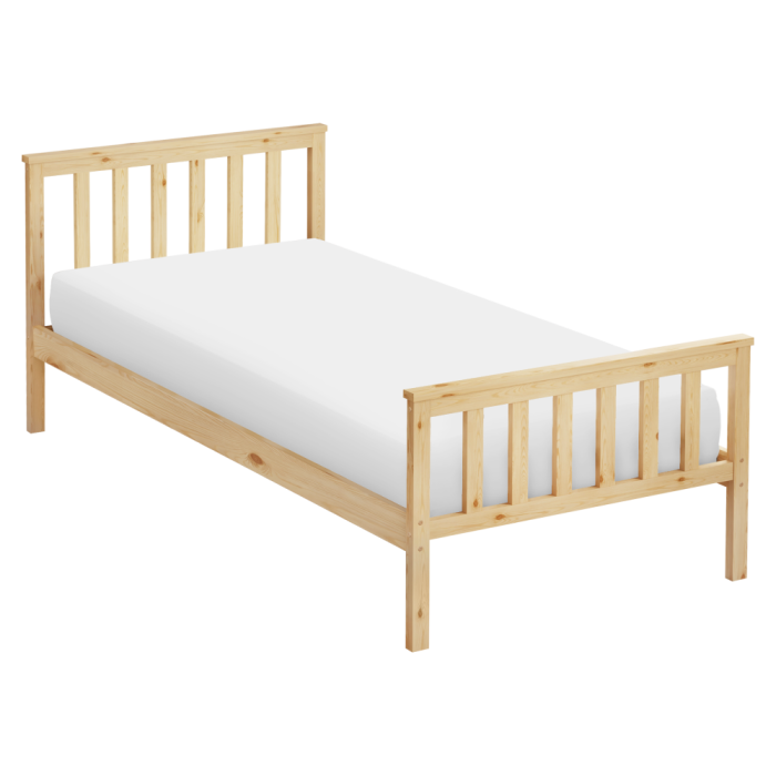 Pat cu somieră, natural, 90x200, ANATRA [3]