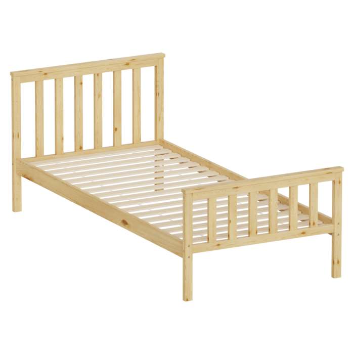 Pat cu somieră, natural, 90x200, ANATRA [4]