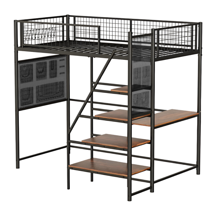 Pat înălţat cu barieră, 90x200, alb, NIVEN [2]